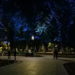 15.10.2021. Busko-Zdrój. Iluminacje świetlne / Marta Gajda-Kruk / Radio Kielce