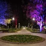 15.10.2021. Busko-Zdrój. Iluminacje świetlne / Marta Gajda-Kruk / Radio Kielce