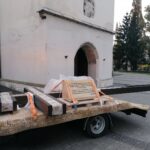 23.10.2021. Pińczów. Krzyż morowy. Uroczysta msza o ustanie epidemii / Marta Gajda-Kruk / Radio Kielce