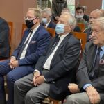 20.10.2021. Skarżysko-Kamienna. Konferencja popularnonaukowa w 30. rocznicę rozwiązania Układu Warszawskiego. Na zdjęciu (od prawej): dr Robert Rybak, dr Leszek Sykulski, generał Stanisław Koziej, Janusz Onyszkiewicz - były minister obrony narodowej / Anna Głąb / Radio Kielce