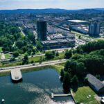 13.08.2021. Kielce. Budowa wieżowca Plaza Tower 2 / Jarosław Kubalski / Radio Kielce