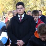 27.10.2021. Kielce. Obchody 82. rocznicy śmierci prezydenta Kielc Stefana Artwińskiego. Na zdjęciu (w środku): Marcin Stępniewski - radny RM Kielce / Fundacja Artwińskiego