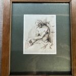 03.10.2021. Sandomierz. Rysunek Cypriana Kamila Norwida w Muzeum Diecezjalnym w Sandomierzu / Grażyna Szlęzak-Wójcik / Radio Kielce