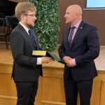 01.10.2021. Sandomierz. Jubileusz Muzeum Okręgowego w Sandomierzu. Na zdjęciu (od lewej): Mikołaj Getka-Kenig - dyrektor Muzeum Okręgowego w Sandomierzu i Rafał Nowak - wicewojewoda świętokrzyski / Grażyna Szlęzak-Wójcik / Radio Kielce