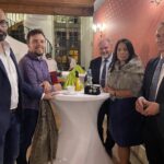 01.10.2021. Sandomierz. Jubileusz Muzeum Okręgowego w Sandomierzu. Na zdjęciu (od lewej): Michał Kotański - dyrektor Teatru im. Stefana Żeromskiego w Kielcach, Jarosław Rafalski - stomatolog, Tadeusz Sikora - dyrektor Muzeum Wsi Kieleckiej, Magdalena Kusztal - dyrektor Departamentu Kultury i Dziedzictwa Narodowego w Urzędzie Marszałkowskim Województwa Świętokrzyskiego w Kielcach i Marek Strugała - radny Rady Miasta Sandomierza / Grażyna Szlęzak-Wójcik / Radio Kielce