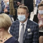 21.10.2021. Kielce. Uroczystość wręczenia Krzyży Wolności i Solidarności. Na zdjęciu: Mirosław Gębski - starosta kielecki / Wiktor Taszłow / Radio Kielce