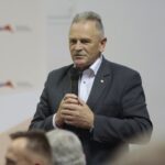 26.10.2021. Kielce. Spotkanie z samorządowcami podsumowujące wyniki pierwszej edycji Rządowego Funduszu Polski Ład. Na zdjęciu: Jerzy Kolarz - starosta powiatu buskiego / Wiktor Taszłow / Radio Kielce