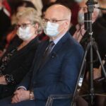 28.10.2021. Kielce. Inauguracja roku kultury oraz wręczenie świętokrzyskiej Nagrody Kultury. Na zdjęciu (w środku): prof. Stanisław Głuszek - rektor UJK / Wiktor Taszłow / Radio Kielce