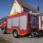 30.10.2021. Rykoszyn. Przekazanie nowego wozu strażackiego / Wiktor Taszłow / Radio Kielce