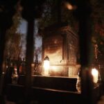 31.10.2021. Kielce. Cmentarz Stary nocą / Wiktor Taszłow / Radio Kielce