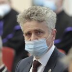 04.10.2021. Kielce. 52. inauguracja roku akademickiego UJK. Na zdjęciu: Krzysztof Słoń - senator / Wiktor Taszłow / Radio Kielce