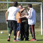 05.10.2021. Kielce. Niepełnosprawni z Portugali, Grecji i Włoch rozegrali mecz z Koroną Kielce / Wiktor Taszłow / Radio Kielce