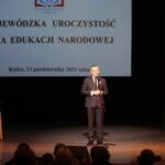 13.10.2021. Kielce. Wojewódzkie uroczystości Dnia Edukacji Narodowej. Na zdjęciu: Zbigniew Koniusz - wojewoda świętokrzyski / Wiktor Taszłow / Radio Kielce