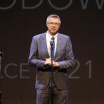 15.10.2021. Kielce. Uroczystość wręczenia odznaczeń i nagród dla pracowników oświaty z okazji Dnia Edukacji Narodowej. Na zdjęciu: Bogdan Wenta - prezydent Kielc / Wiktor Taszłow / Radio Kielce