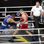 15.10.2021. Kielce. Suzuki Boxing Night 8.  Walka: Karol Pawlina (Polska) – Daniel Adamiec (Polska) / Wiktor Taszłow / Radio Kielce