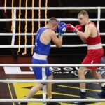 15.10.2021. Kielce. Suzuki Boxing Night 8.  Walka: Karol Pawlina (Polska) – Daniel Adamiec (Polska) / Wiktor Taszłow / Radio Kielce