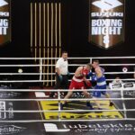 15.10.2021. Kielce. Suzuki Boxing Night 8.  Walka: Karol Pawlina (Polska) – Daniel Adamiec (Polska) / Wiktor Taszłow / Radio Kielce