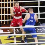 15.10.2021. Kielce. Suzuki Boxing Night 8.  Walka: Karol Pawlina (Polska) – Daniel Adamiec (Polska) / Wiktor Taszłow / Radio Kielce