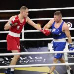 15.10.2021. Kielce. Suzuki Boxing Night 8.  Walka: Karol Pawlina (Polska) – Daniel Adamiec (Polska) / Wiktor Taszłow / Radio Kielce