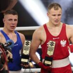 15.10.2021. Kielce. Suzuki Boxing Night 8.  Walka: Karol Pawlina (Polska) – Daniel Adamiec (Polska) / Wiktor Taszłow / Radio Kielce