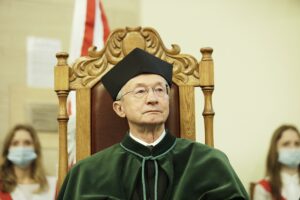 20.10.2021 Kielce. Politechnika Świętokrzyska. Nadanie tytułu doktora honoris causa profesorowi Michałowi Ciałkowskiemu. Na zdjęciu prof Michał Ciałkowski / Jarosław Kubalski / Radio Kielce