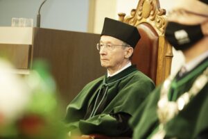 20.10.2021 Kielce. Politechnika Świętokrzyska. Nadanie tytułu doktora honoris causa profesorowi Michałowi Ciałkowskiemu. Na zdjęciu prof Michał Ciałkowski / Jarosław Kubalski / Radio Kielce