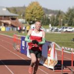 10.10.2021 Kielce. Bieg "Kielecka Dycha". Pierwszy na mecie był Piotr Jaśtal / Jarosław Kubalski / Radio Kielce