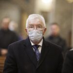 12.10.2021 Kielce. Inauguracja roku akademickiego w Wyższym Seminarium Duchownym. Msza święta. Na zdjęciu poseł Krzysztof Lipiec / Jarosław Kubalski / Radio Kielce