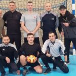 25.10.2021. Kielce. Zawody terytorialsów w futsalu. Na zdjęciu drużyna kompanii logistycznej - 3 miejsce / ŚBOT