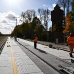 Końcowe prace na peronie w Końskich / Izabela Miernikiewicz/PKP Polskie Linie Kolejowe