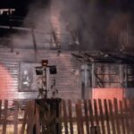 25.10.2021. Błotnica. Pożar domu / straż pożarna