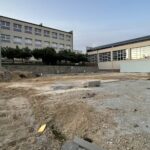 28.10.2021. Opatów. Miejsce, gdzie ma powstać boisko / Emilia Sitarska / Radio Kielce