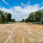 06.10.2021. Starachowice. Budowa parkingu przy zalewie Piachy / Marek Materek / Facebook