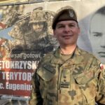 24.10.2021. Ostrowiec Św. Na zdjęciu: ppłk Grzegorz Stęplewski - dowódca 103. Batalionu Lekkiej Piechoty WOT w Ostrowcu Św. / Emilia Sitarska / Radio Kielce