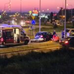 09.10.2021. Kielce. Zdarzenie drogowe na rondzie Majora Franciszka Jaskulskiego „Zagończyka" / słuchacz