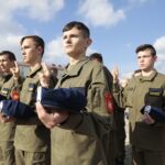 01.10.2021. Kielce. Ślubowanie klas mundurowych ZDZ / Wiktor Taszłow / Radio Kielce