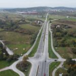 Droga 762, wyjazd z Kielc w stronę Krakowa. Miejsce powstania nowego ronda turbinowego / Fot. checiny.pl