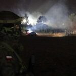 12.11.2021. Granica polsko-białoruska. Działania służb w polskim pasie granicznym / DWOT