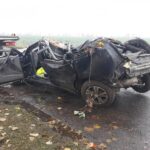 03.11.2021. Śmierć podróżnych po uderzeniu w drzewo / KP PSP w Kościanie