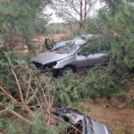 18.11.2021. Niwiska Gruszczyńskie. Wypadek / KPP Włoszczowa