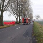 03.11.2021. Śmierć podróżnych po uderzeniu w drzewo / KP PSP w Kościanie