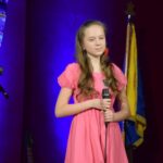 27.11.2021. Sandomierz. V Festiwal Piosenki Religijno-Patriotycznej. Na zdjęciu Marcelina Obara / ks. Grzegorz Słodkowski / Diecezja Sandomierska