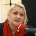 07.11.2021. Kielce. Studio Polityczne Radia Kielce. Na zdjęciu: Małgorzata Marenin - Nowa Lewica / Kamil Król / Radio Kielce