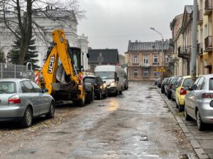 29.11.2021. Kielce. Ulica Słowackiego. Remont / Wiktor Taszłow / Radio Kielce