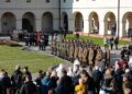 11.11.2021. Kielce. Muzeum Narodowe. Wspólne odśpiewanie Hymnu Państwowego / Wiktor Taszłow / Radio Kielce