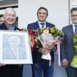 03.11.2021. Chmielnik. Oficjalne otwarcie Szpitala Powiatowego w Chmielniku po termomodernizacji. Na zdjęciu (od lewej): Krzysztof Lipiec - prezes świętokrzyskich struktur PiS, Mirosław Gebski - starosta kielecki i Krzysztof Słoń - senator PiS / Jarosław Kubalski / Radio Kielce