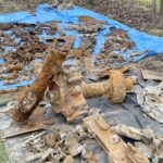 15.11.2021. Czyżów Szlachecki. Wydobycie wraku samolotu Ił-2 / Emilia Sitarska / Radio Kielce