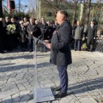 11.11.2021. Sandomierz. Obchody 103. rocznicy odzyskania przez Polskę niepodległości.  Na zdjęciu poseł Marek Kwitek / Grażyna Szlęzak-Wójcik / Radio Kielce