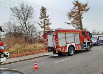 12.11.2021. Jędrzejów. Pożar domu / PSP Jędrzejów