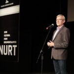 23.11.2021. Kielce. Inauguracja Festiwalu Form Dokumentalnych NURT. Na zdjęciu: Jarosław Łysek - zastępca dyrektora Kieleckiego Centrum Kultury / Wiktor Taszłow / Radio Kielce